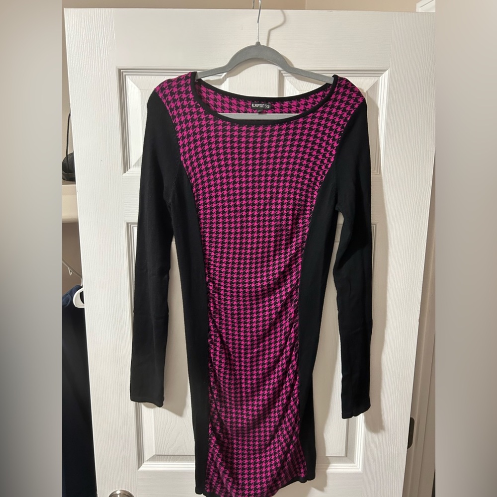 Express link and black sweater dress, size small, like new without tags